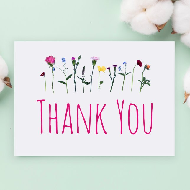 Floral thank you card for teacher flowers card (Creator Uploaded)