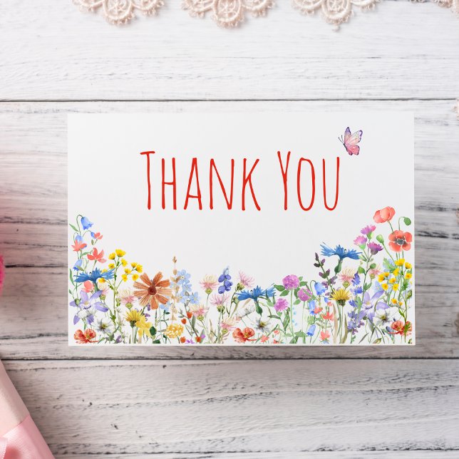 Floral thank you card for teacher flowers card (Creator Uploaded)