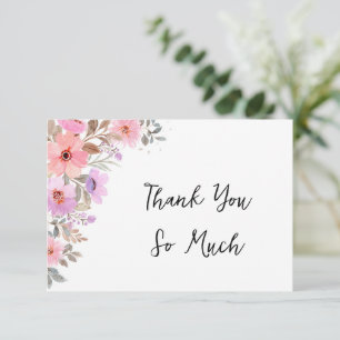 Floral Thank You Card, Printable Botanical Design  Invitation