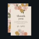 Floral Thank You Card | Retro Floral<br><div class="desc">Floral Thank You Card.
Ready to be personalised by you!</div>