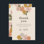Floral Thank You Card | Retro Floral<br><div class="desc">Floral Thank You Card.
Ready to be personalised by you!</div>