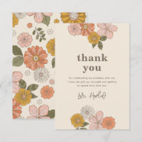 Floral Thank You Card | Retro Floral