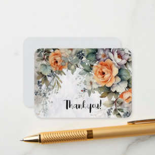 Floral Thank You Enclosure Card