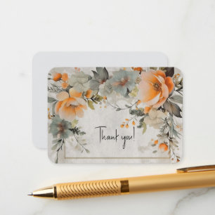 Floral Thank You Enclosure Card