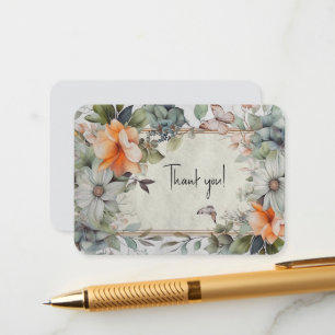 Floral Thank You Enclosure Card