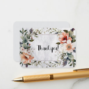 Floral Thank You Enclosure Card