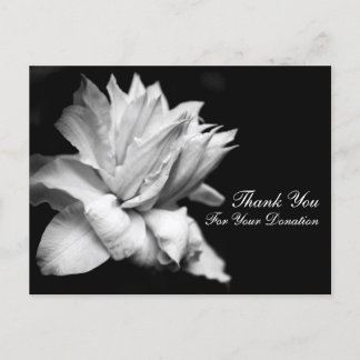 Floral Thank You for Your Donation Customisable C Postcard