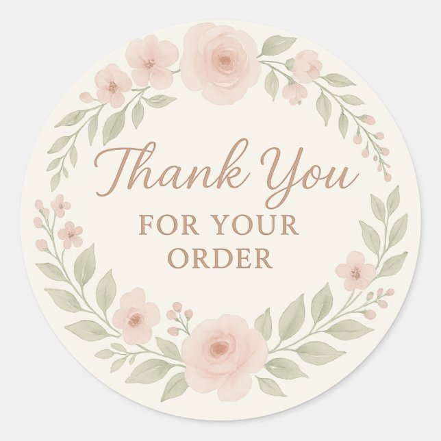 Floral Thank You Label (Front)