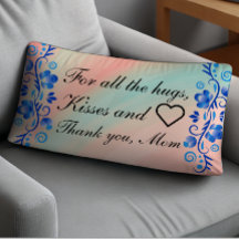 Floral Thank You Mum Lumbar Pillow