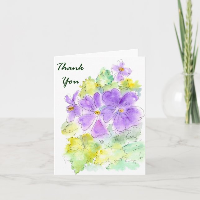 Floral 'Thank You' Notecard (Front)