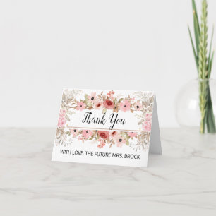 Floral Thank You Postcard