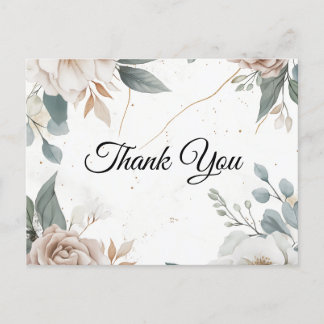 Floral Thank You Postcard