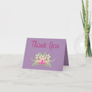 Floral Thank You Purple Card