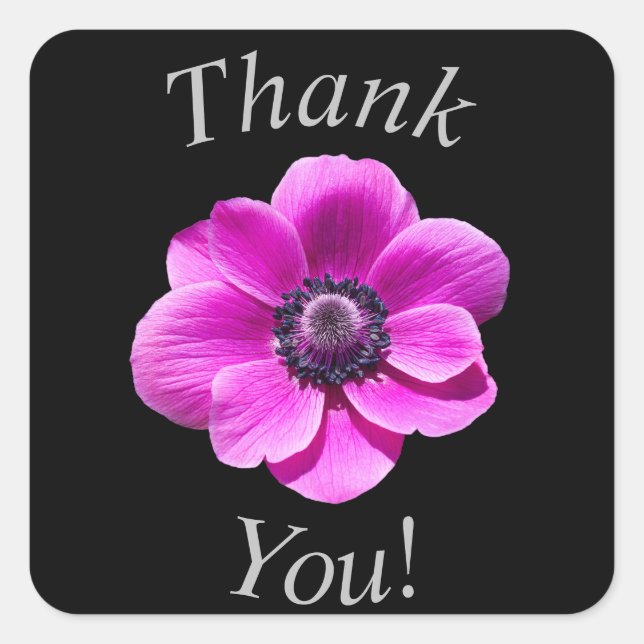 Floral Thank You Sticker / Envelope Seal (Front)
