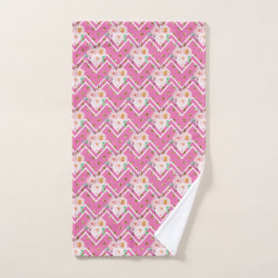 Floral Thank You Stickers Hand Towel