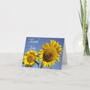 Floral Thank You Sunflower Flower Card