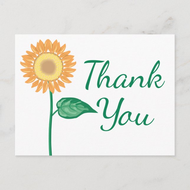 Floral Thank You Watercolor Purple Flower Postcard (Front)