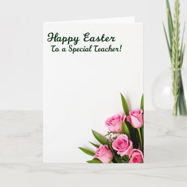 Floral Thanks Greeting Card (Front)