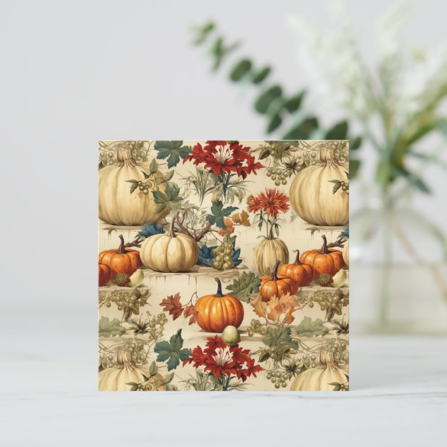 Floral Thanksgiving Vintage Pattern (10) (Standing Front)