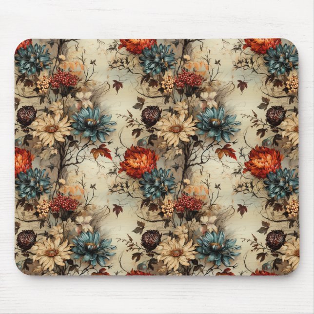 Floral Thanksgiving Vintage Pattern (11) Mouse Pad (Front)