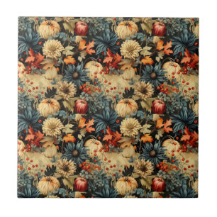 Floral Thanksgiving Vintage Pattern (12) Tile