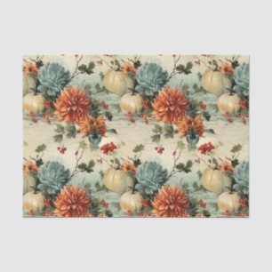 Floral Thanksgiving Vintage Pattern (1) Tissue Paper