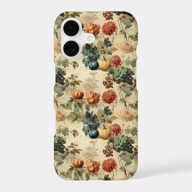 Floral Thanksgiving Vintage Pattern (2) iPhone Case (Back)