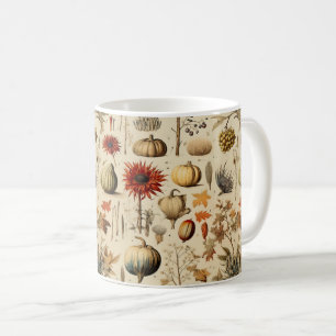 Floral Thanksgiving Vintage Pattern (3) Coffee Mug