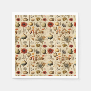 Floral Thanksgiving Vintage Pattern (3) Napkin