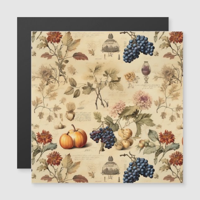 Floral Thanksgiving Vintage Pattern (4) (Front/Back)