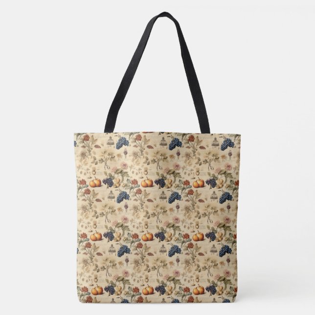 Floral Thanksgiving Vintage Pattern (4) Tote Bag (Front)