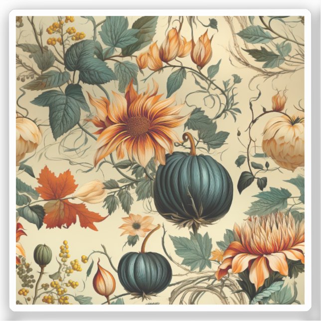Floral Thanksgiving Vintage Pattern (6) (Front)