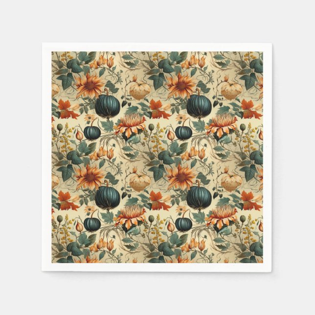 Floral Thanksgiving Vintage Pattern (6) Napkin (Front)