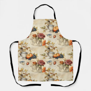 Floral Thanksgiving Vintage Pattern (7) Apron