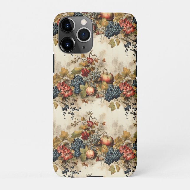 Floral Thanksgiving Vintage Pattern (9) iPhone Case (Back)