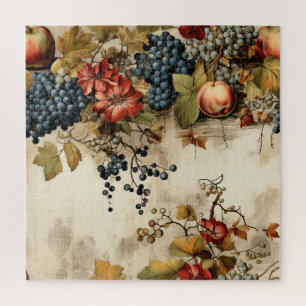 Floral Thanksgiving Vintage Pattern (9) Jigsaw Puzzle