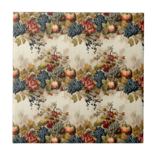 Floral Thanksgiving Vintage Pattern (9) Tile