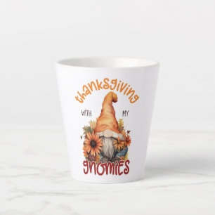 Floral Thanksgiving with my Gnomies  Latte Mug