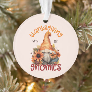 Floral Thanksgiving with my Gnomies  Ornament