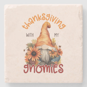 Floral Thanksgiving with my Gnomies Stone Coaster
