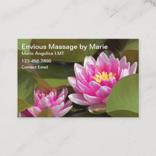 Floral Theme Massage Business Cards