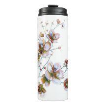 Floral thermal tumbler