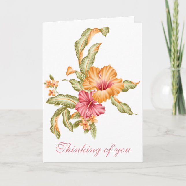 Floral Thinking of You Card (Front)