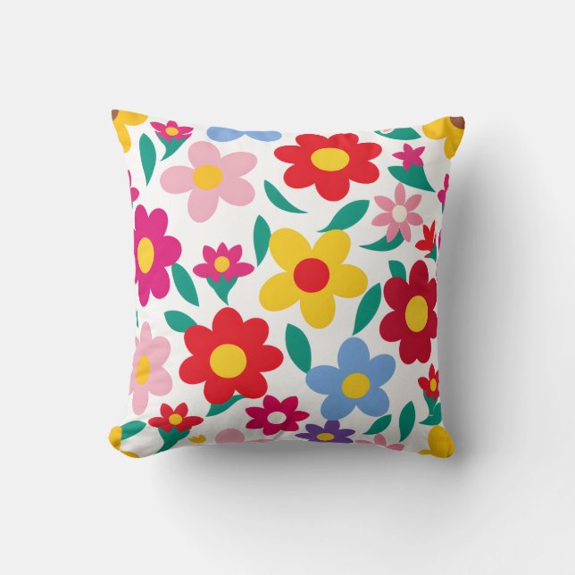 Floral Throw Pillow (Front)
