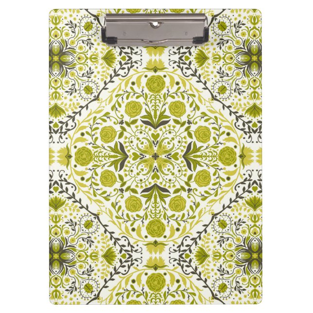 Floral tiles in green clipboard (Front)
