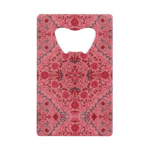 Floral tiles in red and watermelon pink