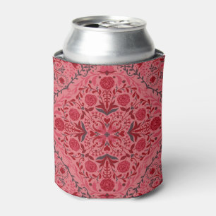Floral tiles in red and watermelon pink can cooler