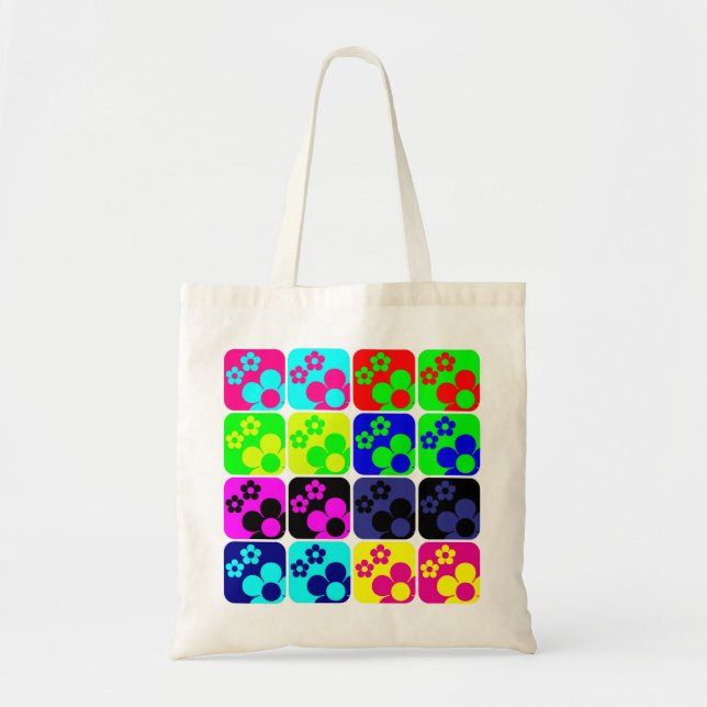 Floral Tiles Tote Bag (Front)