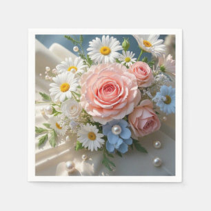 Floral Timeless elegance meets whispered romance Napkin