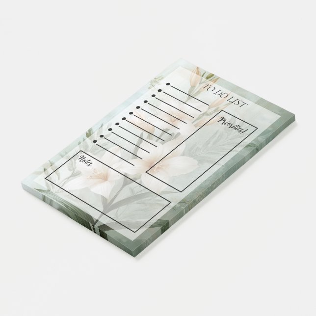 Floral To-Do List Post-it Notes (Angled)